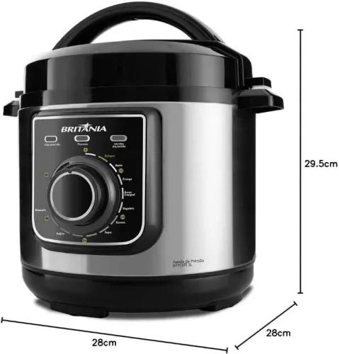 Panela De Pressão Britânia Multifuncional Bpp01pi