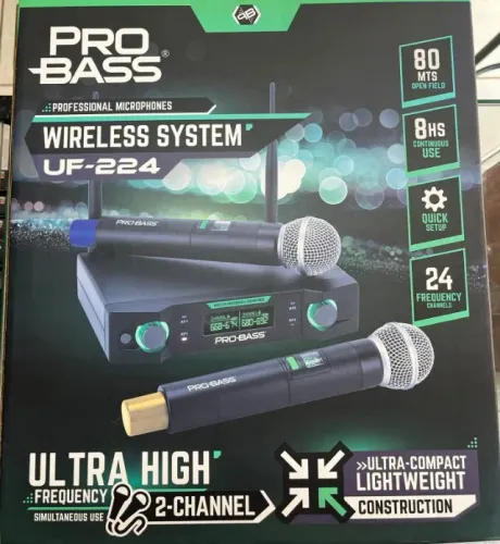 Microfone sem fio Pro Bass UF224