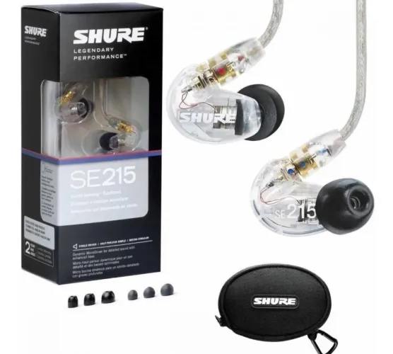 Fone in ear shure se 215 transparente