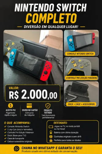Nintendo Switch V2 Completo