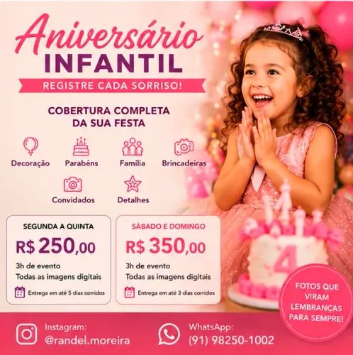 Fotógrafo para Aniversário Infantil | Registre Cada Sorriso