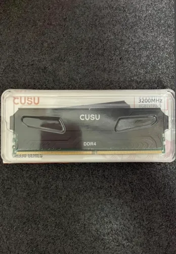 Memória RAM 8GB CUSU DDR4 3200MHz CL22 Preta - NOVO Na Caixa (Chips Samsung)