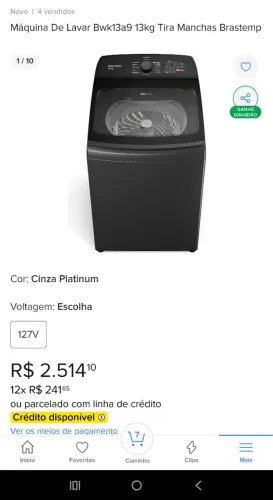 Lavadora de roupas Brastemp 13 kls Nova 