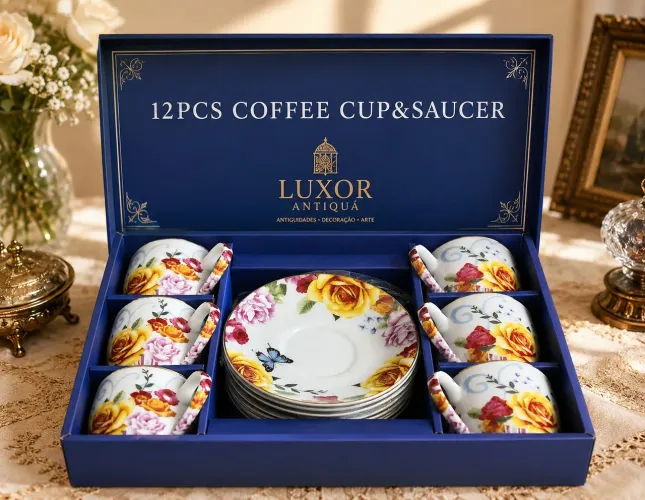 Conjunto para café em porcelana italiana