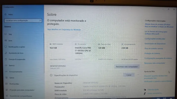 Notebook Dell i7