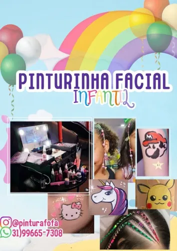 Pinturinha facial e recreação infantil