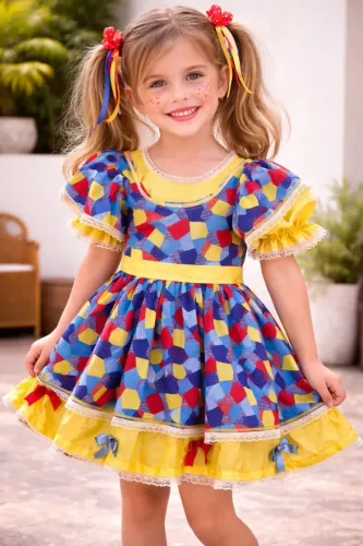 Vestido infantil de 3 a 6 anos