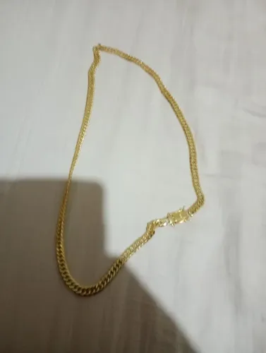Corrente banhada a ouro 8mm não fica preta produto de qualidade pra sair hoje 250