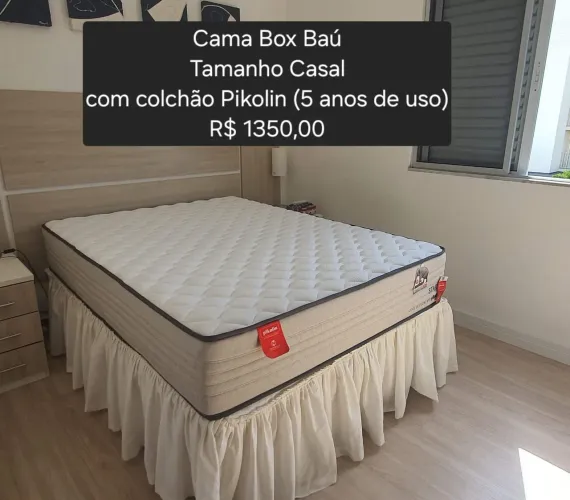 Jogo de Colchão Casal + Baú: Desapego de mudança