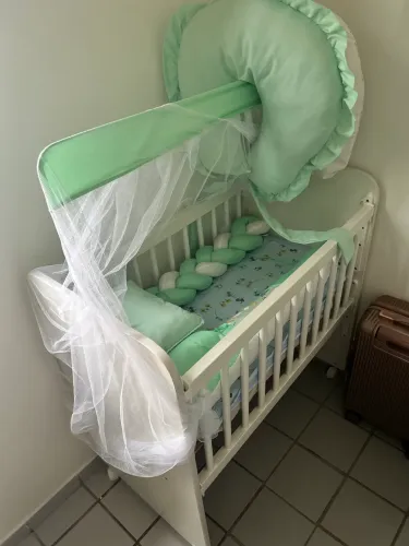 Mini Berço Completo + Colchão | Pronto para Usar