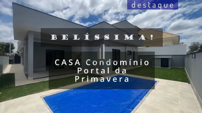 CASA PARA VENDA NO CONDOMÍNIO PORTAL DA PRIMAVERA JUNDIAÍ