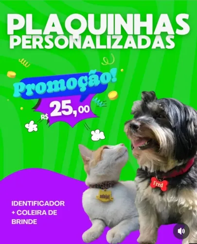 Plaquinha 3D para Seu Pet