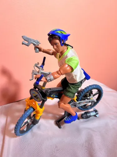 Max Steel MX4 Rocket Cycle 1999 Mattel - Completo e Impecável