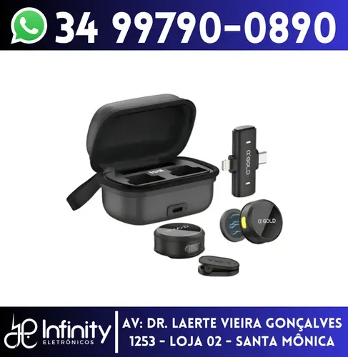 Microfone de Lapela Magnetico 2 em 1 Lightning e Tipo-c A'GOLD