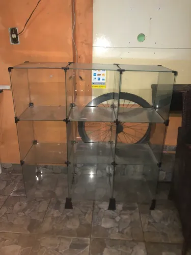 Bancada de vidro para vendedores