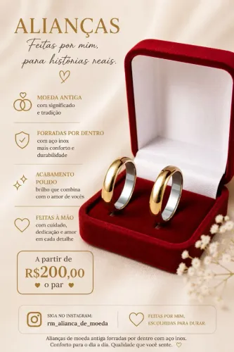 Aliança de moeda antiga