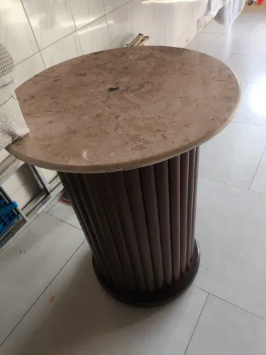 Mesa de vidro redonda