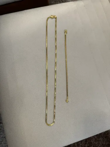 Corrente e Pulseira Banhado Ouro 18k