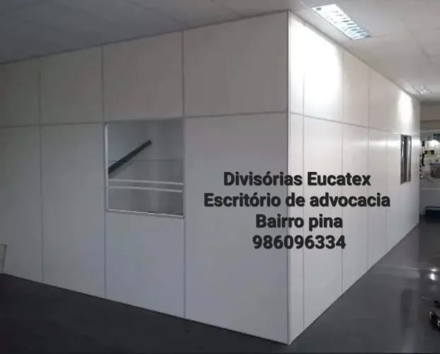 Divisórias Eucatex Divisórias Pvc Forro Fabricamos E Montamos Todos Modelos 