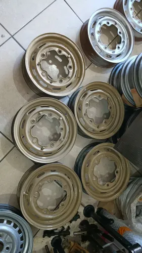 RODAS 5 FUROS ARO 15 ORIGINAL DO FUSCA KOMBI KARMAN GUIA BUG BAJA 