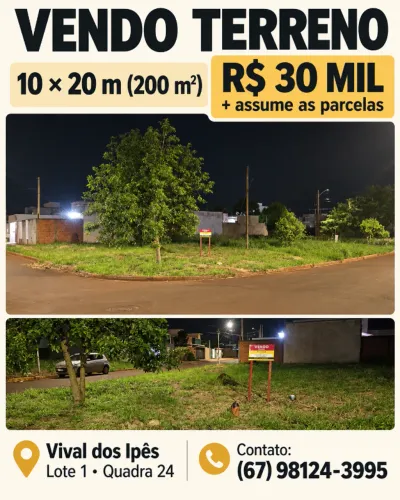 Terreno 10x20 - Vival dos Ipês I