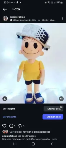 Boneco Menino Maluquinho ( Feltro)