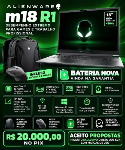 Notebook Alienware M18 R1