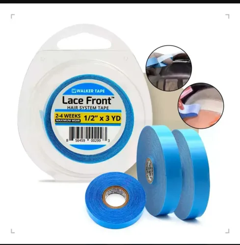 Fita adesiva lace front, prótese capilar, peruca e mega hair, walker tape 3metros