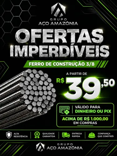 FERRO DE CONSTRUÇÃO EM PROMOÇÃO