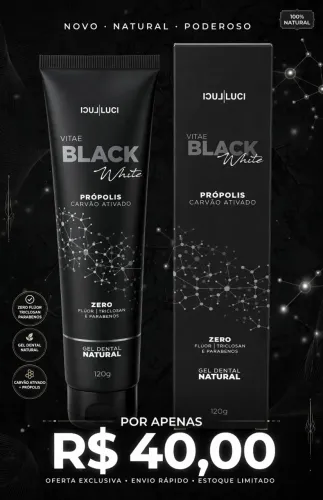 Gel Clareador Dental Carvão Ativado!