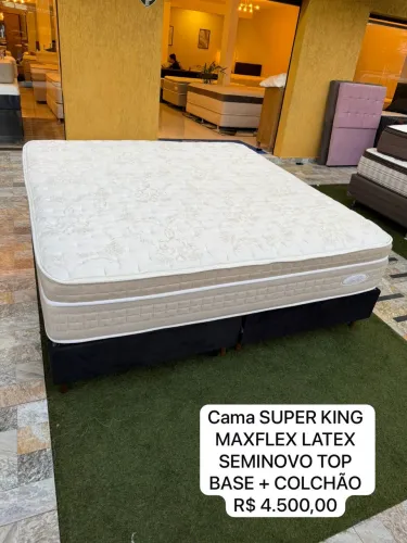 Colchão SUPER KING MAXFLEX LÁTEX SEMINOVO TOP - ENTREGO 