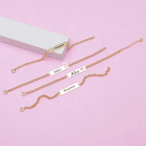 Pulseira Infantil Personalizada Semi Joia