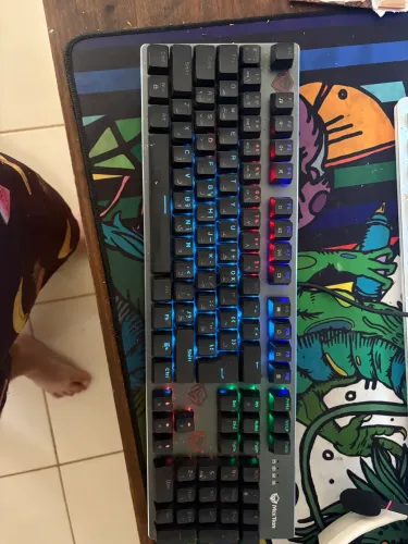 Meetion MK007 Pro teclado mecânico letras secundarias em árabe