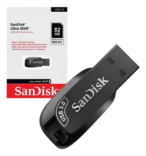 Pendrive 32gb Sandisk Usb 3.0 P/ Ps2 Ps3 Ps4 Xbox Cor Preto (novos, lacrados)<br>