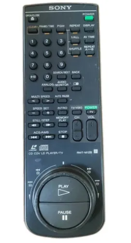 Controle Remoto Sony Rmt-m12b - Para Laserdisc, Cd, Cdv # (Usado)