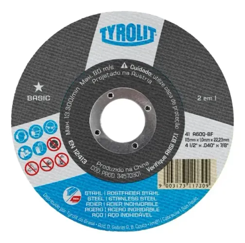 DISCO CORTE 4.1/2X1,0X22,23 BASIC - TYROLIT