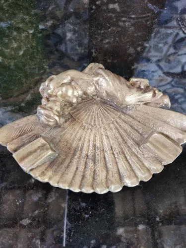 Cinzeiro antigo de bronze 
