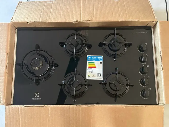 Cooktop Electrolux 5 Bocas Tripla Chama KE5TD Novo