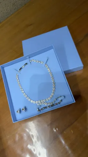 Kit Swarosvki (Colar + Pulseira + Brinco)