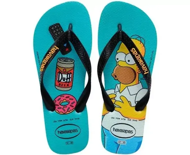 Chinelos Havaianas Simpsons Azul Tradicional
