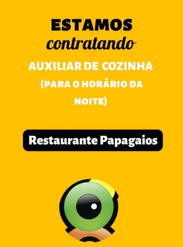 Contrata-se Auxiliar de cozinha , Contratação imediata .
