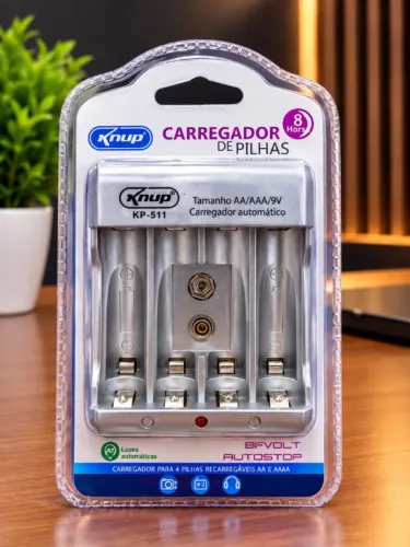 Carregador de Pilhas AA AAA - Entrega Grátis