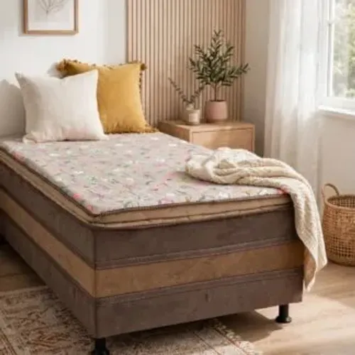 Cama Box D28 Luxo Premoli 88x188x60 Obs.: Tecidos Com Cores Variadas.