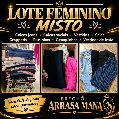 Lote feminino misto 50 peças
