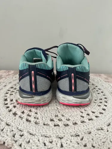 Tênis femenino asics marinho/rosa tamanho 34