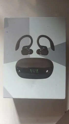 Fone de ouvido esportivo Bluetooth com gancho