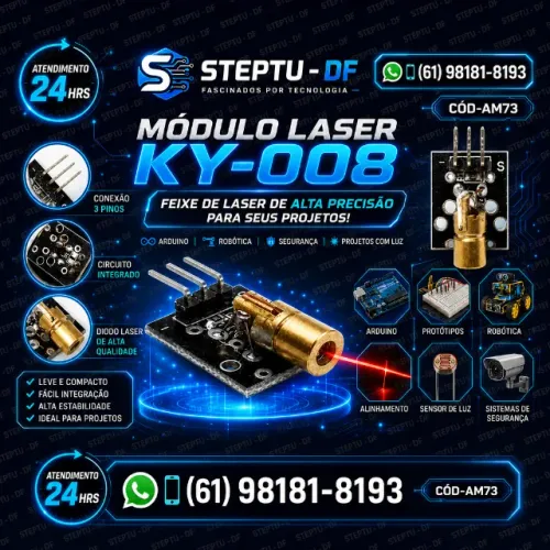 Laser Keyes Ky-008 - Arduino Robotica Automação Pic COD-AM73