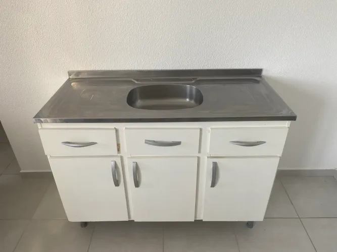 PIA DE INOX COM CABINETE PADRÃO 