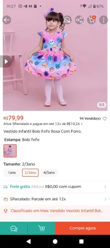 Vestido bolofofo