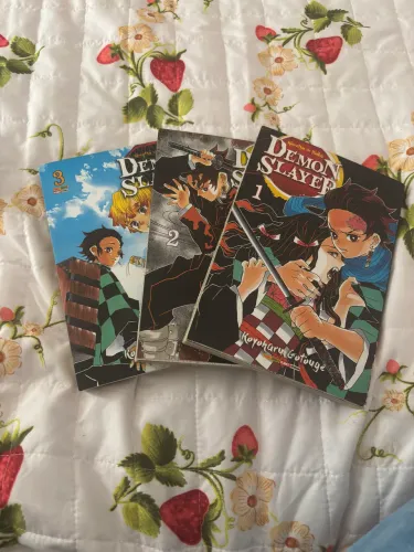 Lote mangás demon slayer 1 ao 3